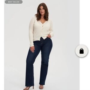 YOGA JEANS-Chloe Classic Rise Straight/DARK INDIE.Like New. 29 YJ Size= 34 Waist